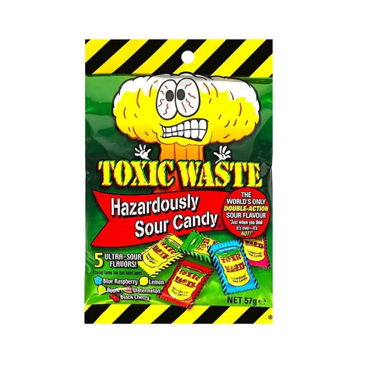 Toxic Waste hazardously sour candy 57g